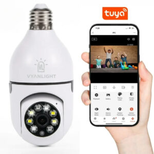 2K Full-Color Night Vision Bulb Video Camera