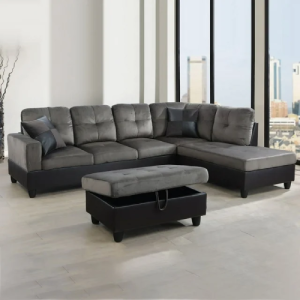 L Shaped Sectional Sofa, Modern Sofa Set